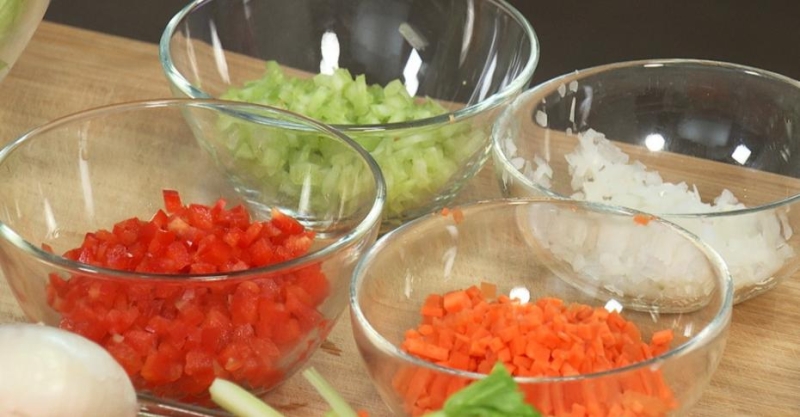 Рагу в мексиканском стиле и батат фри