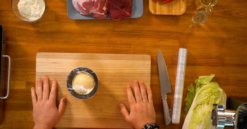 Пельмени с мясом и креветками