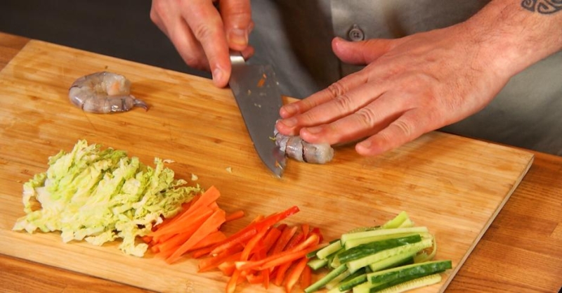 Спринг-роллы с креветками