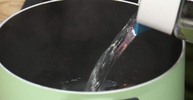 Зелёное ризотто и сливочный кальмар