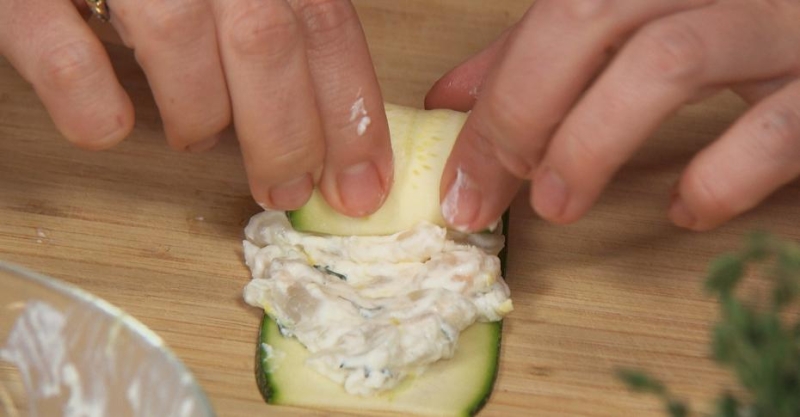 Рулеты из цукини и карпаччо