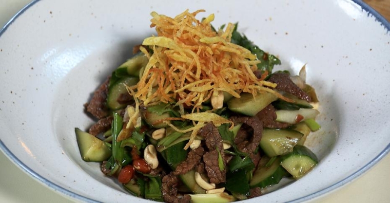 Салат с картофелем пай