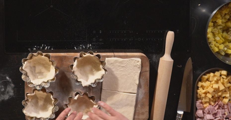 Тортини с хрустящим картофелем