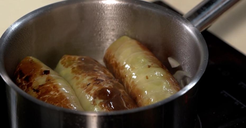 Голубцы со стейком из свинины