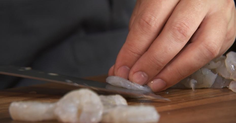 Ризотто Том Ям и десерт из рисовой бумаги