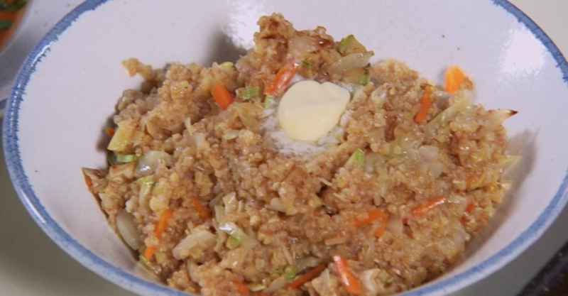 Пшеничная каша с кабачками