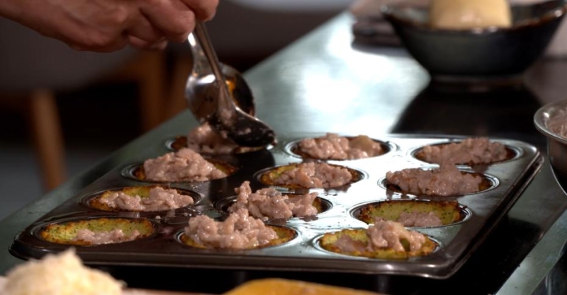 Тортини из брокколи с купатами