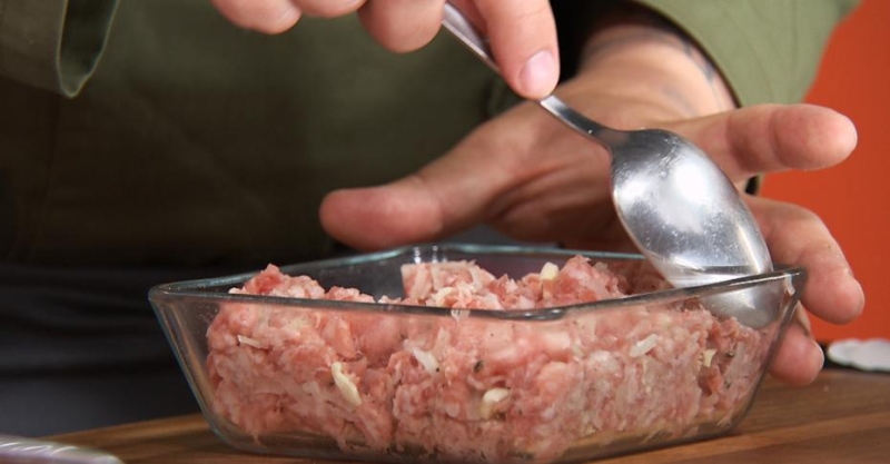 Булгур с грибами и яйцо по-шотландски