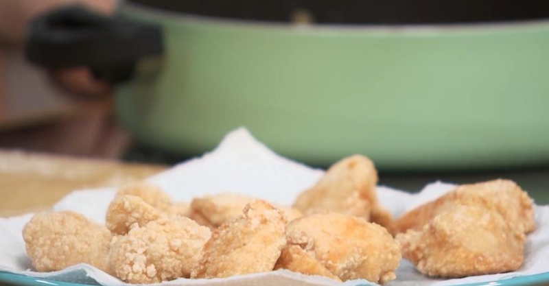 Куриный попкорн с овощным гарниром