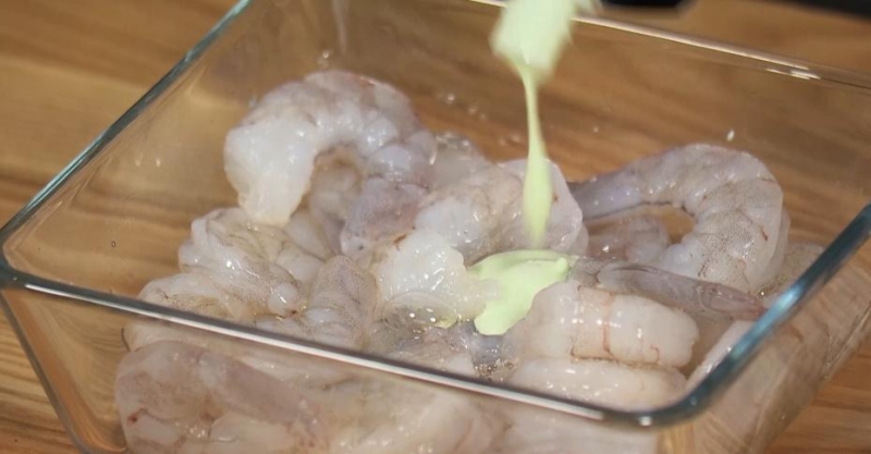 Креветки с васаби