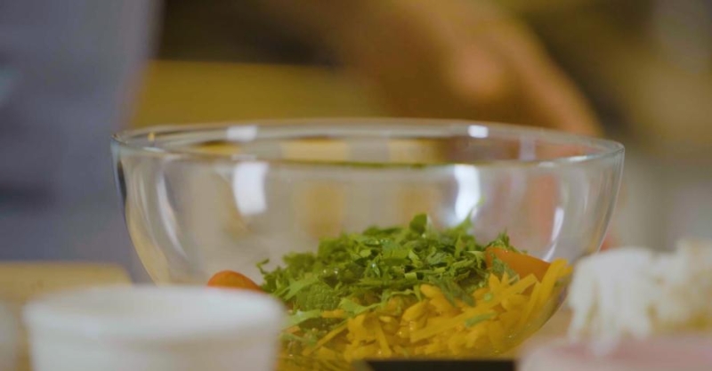 Овощной салат с финиковым сиропом