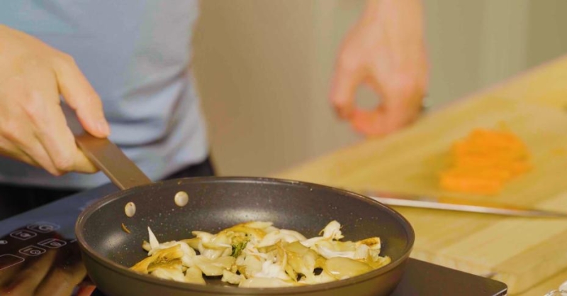 Вёшенки с печёнкой