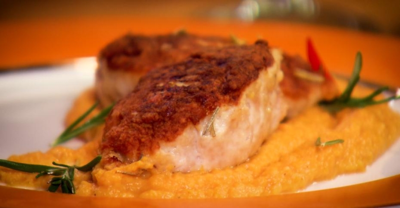 Котлеты с тыквенным соусом