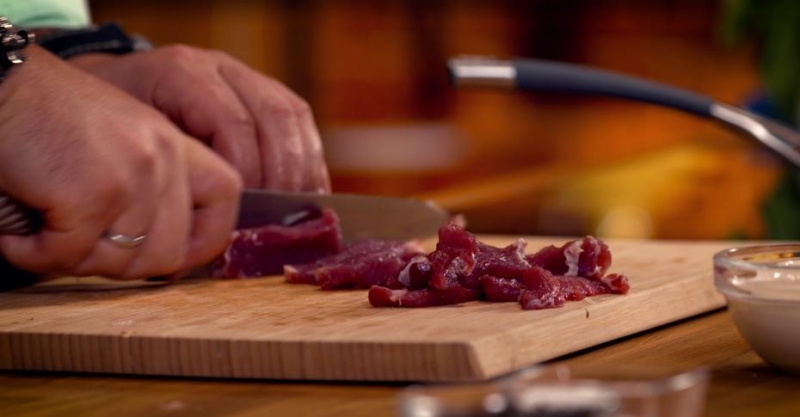 Макароны с мясом и мясом