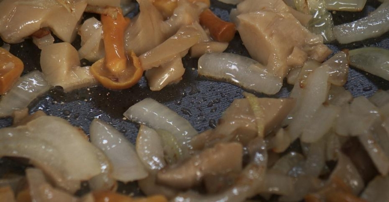 Бефстроганов с грибами и картофельным пюре