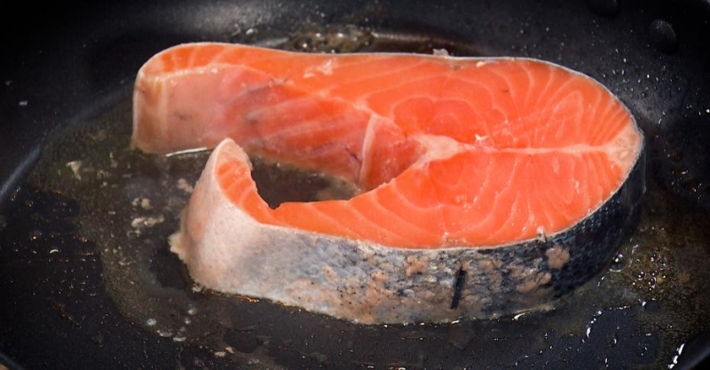 Звёздочки с тыквой, лисичками и лососем