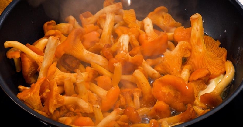 Звёздочки с тыквой, лисичками и лососем