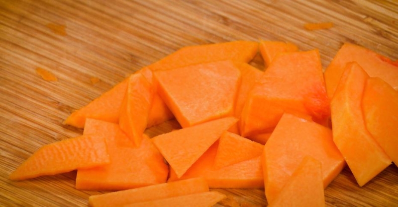 Звёздочки с тыквой, лисичками и лососем